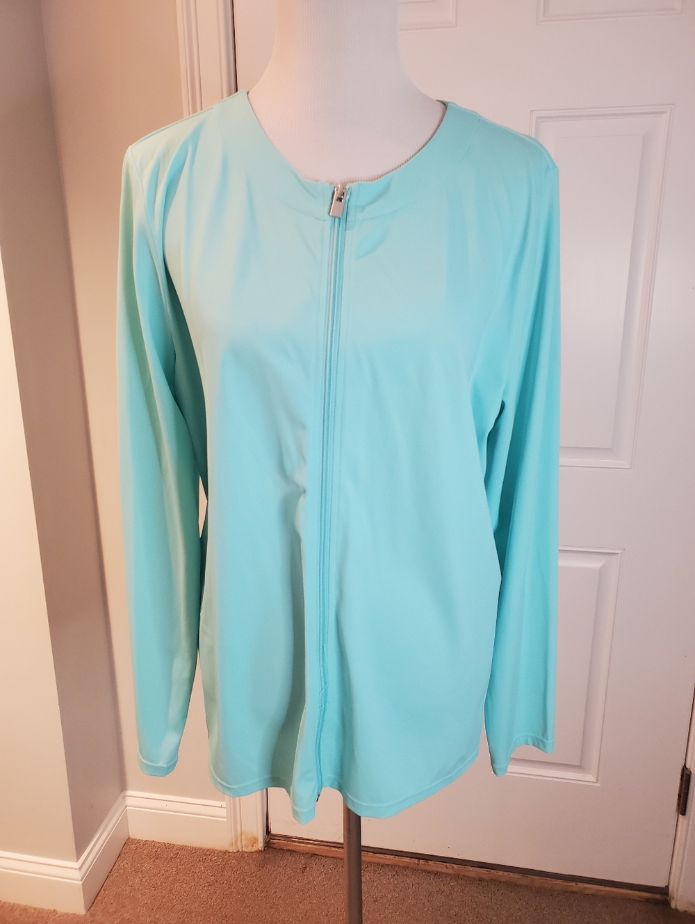 Sport Savvy Long Sleeve Zip Front Rash Guard Jacket